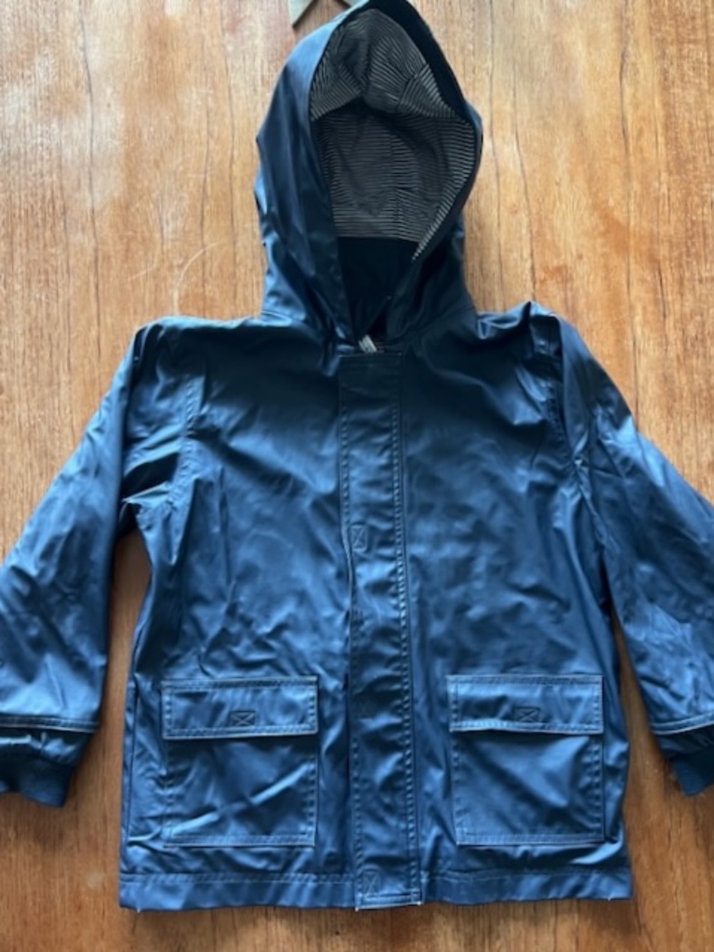 PETIT BATEAU navy blue hooded lined jacket 6 ans years